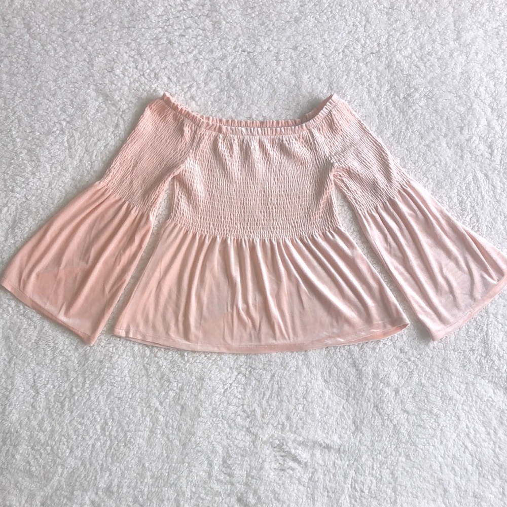 Venus Pink Velvet Top. Small.